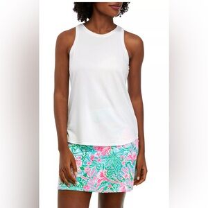 Lilly Pulitzer White UPF 50+ Luxletic Westley Tank Top Size Medium NWT